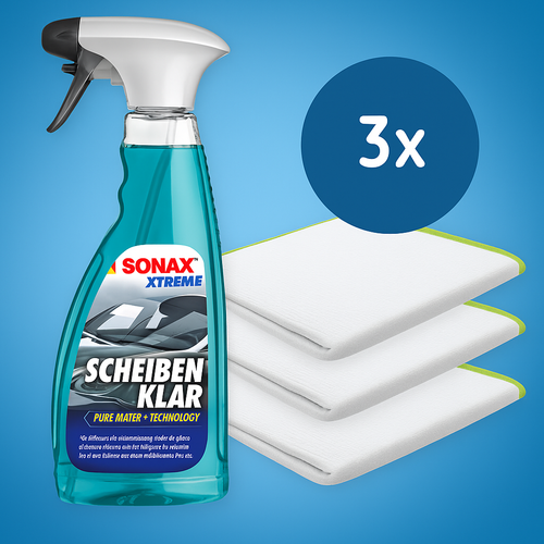Scheibenpflegeset (inkl. 3 Tücher)