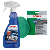 SONAX Matt Cockpit-Pflege-Set (Reiniger 500ml + MicrofaserPflegePad)