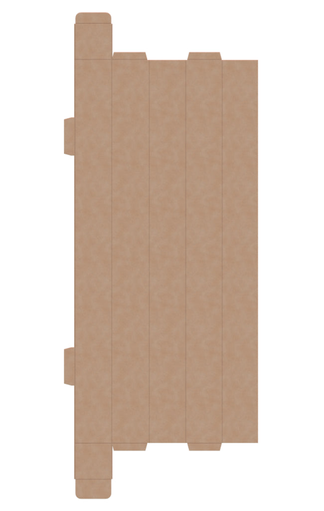 Faltschachtel 800x75x75mm von oben Ansicht